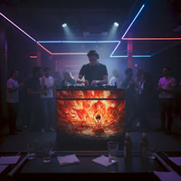Pantalla LED Portátil para Cabina de DJ, Pantalla Digital Curva P1.86 P2.5, Mesa de DJ LED, Video Wall para Planificación de Eventos, Instalación en 5 Segundos