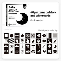 Cartes flash éducatives colorées à contraste élevé, imprimées à l'encre végétale sûre et non toxique, pour bébés de 0 à 36 mois