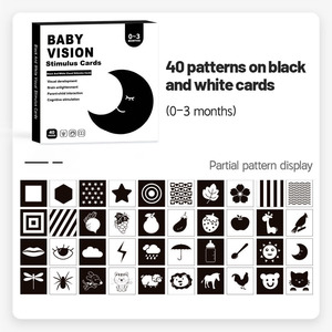 Offre Spéciale : Cartes d'Éveil et de Stimulation Visuelle Noires et Blanches pour Bébés de 0 à 3 <span class=keywords><strong>Mois</strong></span> – Contraste Élevé et Couleurs Vives - Product Image 3