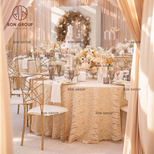 Silla <span class=keywords><strong>de</strong></span> Cuero con Respaldo Cruzado <span class=keywords><strong>de</strong></span> Metal Dorado, Estilo Francés Moderno, <span class=keywords><strong>para</strong></span> Interiores, con Cojín Blanco, <span class=keywords><strong>para</strong></span> Banquetes <span class=keywords><strong>de</strong></span> Boda, Recepciones, <span class=keywords><strong>Sillas</strong></span> Comerciales - Product Image 4