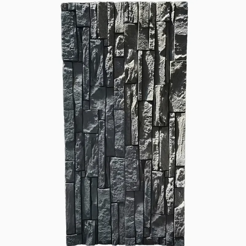 Modern 3D PU Stone Wall Panel for Interior Exterior Villa Wall ...