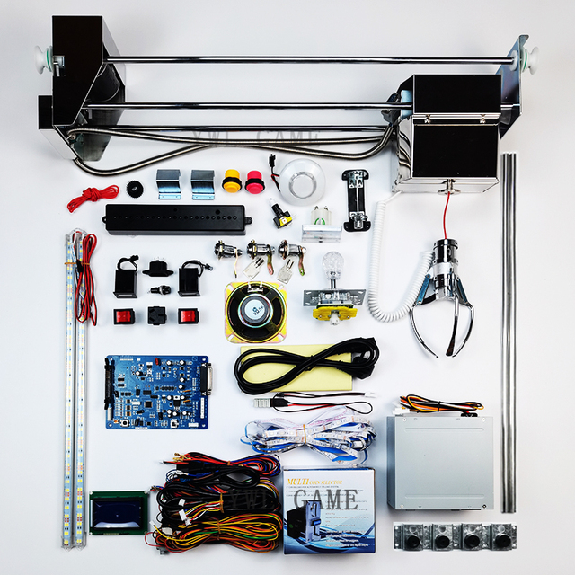 Include Track Ky-MotherBoard 710mm M-Claw Kits Coin Pusher Coin Acceptor Coin-Operated Crane Machine Joystick Toy