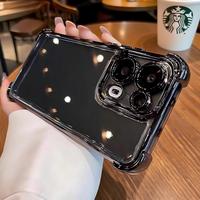 Coque de téléphone transparente à couverture intégrale avec coins électroplaqués, antichoc, pour OPPO Reno15 et Reno14, compatible avec Find X9