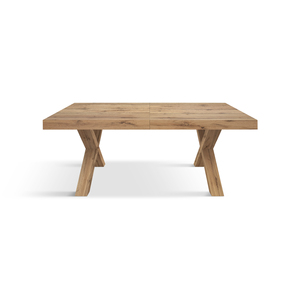 โต๊ะรับประทานอาหารแบบขยายได้ รุ่น Rustic Oak ขนาด 160x90 ซม. ฐาน MDF หน้าเมลามีน สำหรับใช้ภายใน - Product Image 2