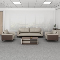 Canapé recouvert de cuir, design moderne, pour salon, réception, hôtel, salle de réunion et espace de repos