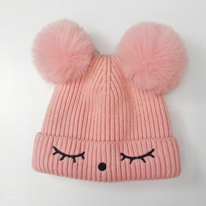 Mũ trẻ em mùa thu đông Mũ dệt kim bằng vải nhung mềm mại dễ thương - Product Image 6