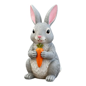 Adorable Rabbit Figurine - Custom Figurine Statue Sculpture, Playful Carrot Design, Ideal Desk Ornament &amp; Gift for <strong>Animal</strong> <strong>Lovers</strong> - Product Image 1