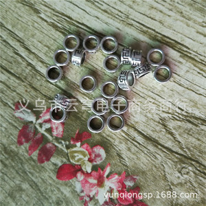 Perles rectangulaires en alliage 8,2 mm x 4,5 mm, trou de 5,8 mm, plaqué or et argent, pour la fabrication de bracelets, origine Yiwu - Product Image 2