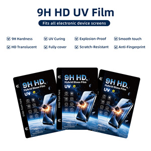 Film de protection d'écran en verre HD anti-rayures et anti-explosion, durcissable aux UV, haute sensibilité tactile, vente en gros - Product Image 3
