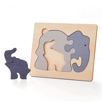 Vente en gros de jouets Montessori pour bébés, animaux, design personnalisé 2024, puzzle 3D, animaux de dessin animé, jeu de puzzle d'apprentissage précoce pour développer l'intelligence