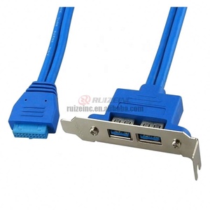 底盘外部延长线耳锁Usb3.0前后面板线19针20针至<span class=keywords><strong>2</strong></span>端口Diy - Product Image 1