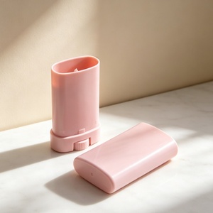 Contenitore ovale a torsione per <span class=keywords><strong>deodorante</strong></span> stick, in plastica rosa, per balsamo profumato solido - Product Image 1
