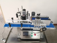 Nouvelle conception - Applicateur d'étiquettes automatique de bureau compact pour bouteilles rondes en plastique, verre, canettes, pots et flacons (eau, bière, vin)