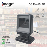 Escáner de Código de Barras 2D Omnidireccional de Escritorio, Lector de Códigos QR con Detección Automática y Manos Libres para Puntos de Venta Minoristas, Supermercados, Escaneo de Alta Velocidad