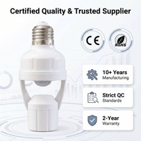 Lampe à détection infrarouge pour capteur humain, ampoule LED E27 à vis, interrupteur intelligent à temporisation réglable pour couloir domestique