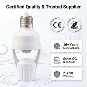 Lámpara con Sensor Infrarrojo para Detección Humana, Bombilla LED <span class=keywords><strong>E27</strong></span>, Portalámparas con Interruptor Inteligente Ajustable con Retardo para Pasillo del Hogar - Product Image 5