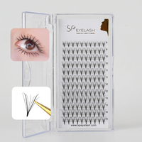 Cils SP faits à la main, 9D double épaisseur, faux cils de fée, 12 rangées, 5 fois plus efficaces, cils en éventail pré-faits, volumineux et effilés