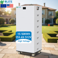 Batterie lithium haute tension LiFePO4 51.2V 100Ah 15kWh 20kWh 30kWh empilable pour stockage d'énergie solaire domestique, stock EU