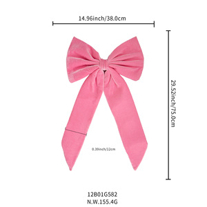 Cina all'ingrosso grandi fiocchi di velluto per la <span class=keywords><strong>porta</strong></span> di natale di velluto fiocchi corona decorazione - Product Image 2