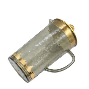 Jarra de agua fría de vidrio con diseño de ondas, gran capacidad para uso en refrigerador, apta para alimentos. - Product Image 4