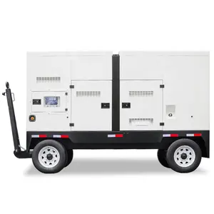 Dynamo diesel generator 120kw with two wheels power by 6BTA5.9-G2 trailer type