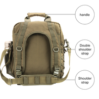 Sac à dos tactique antivol de style national pour ordinateur portable, système MOLLE, en polyester Oxford imperméable, avec fermeture éclair multifonction