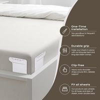 4 packs de sangles pour draps de lit-Supports d'angle élargis pour un ajustement ferme et serré-Option cadeau pour les taies d'oreiller-Ensembles de housses de couette