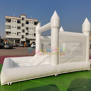 Château gonflable extérieur pour enfants, avec piscine à balles, blanc - Product Image 2