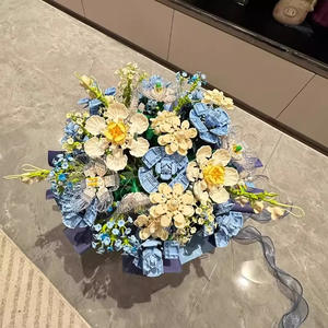 ชุดตัวต่อดอกกุหลาบ ช่อดอกไม้อมตะ ของเล่นประกอบ 40 ชิ้น ทำจากพลาสติก ABS ของขวัญสำหรับเด็กผู้หญิงในวันเกิดและเทศกาลต่างๆ - Product Image 1