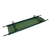 Brancard médical pliant en acier inoxydable et aluminium, manuel, pour le champ de bataille et le camping