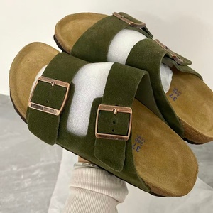 Sandalias <span class=keywords><strong>Birkenstock</strong></span> para <span class=keywords><strong>Mujer</strong></span>, Modelo Arizona, Cálidas para Otoño/Invierno, de Cuero Genuino, Cuero Sintético, Gamuza Vacuna, <span class=keywords><strong>Plataforma</strong></span> con Forro de Peluche y Suela Gruesa - Product Image 1