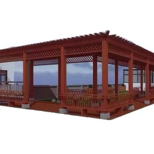 Cenador de madera estilo chino para exteriores, para parque, villa, jardín, diseño duradero - Product Image 3