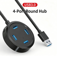 Adaptateur Hub USB Rond 4 Ports USB2.0/USB3.0 5Gbps Haute Vitesse Répartiteur Câble 1,2m pour Ordinateur Portable PC Bureau Maison En Stock