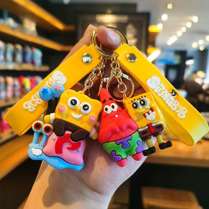 Portachiavi in Silicone <span class=keywords><strong>di</strong></span> <span class=keywords><strong>SpongeBob</strong></span>, Ciondolo Cartoon Carino, Ornamenti per Macchine, Regalo per Fidanzate, Piccoli Regali - Product Image 5