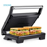 Machine à sandwichs 3-en-1 pour petit-déjeuner, gril polyvalent pour steaks et burgers, presse à steak électrique à double chauffage