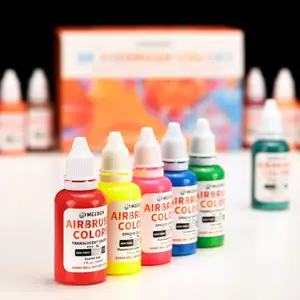 Airbrush Acrylic Paint Water-Based Opaque & Fluorescence 8 Colors 30ml  Acrylic Paint Ready to Airbrush for Beginners and Artists