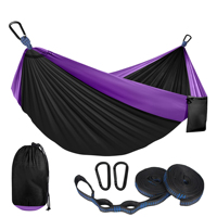 Super leicht mit zwei Baum gurten Tragbare Nylon 2 Personen Klapp hängematte Fallschirm Outdoor Hängematte