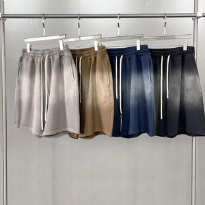 Pantalones Cortos Deportivos para Hombre con Logotipo Personalizado, Estilo Vintage, Lavado al Ácido, Efecto Desgastado por el Sol, para Correr y Uso Diario - Product Image 2