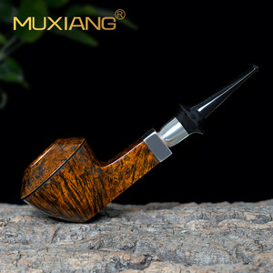 Muxiang Briarwood Smoking Pipe Straight Type 3mm Filter Tobacco Pipe For Men - Product Image 1
