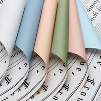 Papier d'emballage pour fleurs Aierflorist King Snow White, papier journal anglais, plastique OPP, imperméable, recyclable, matériaux floraux en papier