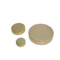 Emballage cosmétique Couvercle à vis en aluminium doré 70/400 pour pot de crème en plastique en verre