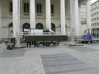 Structure de support rapide à monter en aluminium carré pour événements extérieurs, stands d'exposition, toits en chevrons et scènes de concert