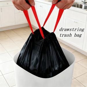 Bolsa de Basura con Cordón Personalizada al por Mayor, en Todos los Colores, de 4, 8, 13 y 30 Galones, Bolsa de Plástico para Cocina, Mascotas, Oficina, Bolsa de Basura Reciclada Tipo Chaleco - Product Image 1