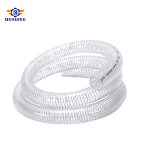 Tuyaux en caoutchouc renforcés de fibres en spirale en PVC transparent <span class=keywords><strong>flexible</strong></span> antistatique de haute qualité Dehuike, tuyaux d'<span class=keywords><strong>aspiration</strong></span> - Product Image 2