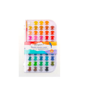 Juego de Acuarelas Sólidas Chinas Giorgione de 12/16/24/28/36/48 Colores con Pincel de Pelo de Nailon Gratis para Pintar sobre Lienzo - Product Image 6