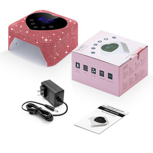 Lampe UV rechargeable 72W pour ongles, rose diamant, sans fil, sécheur de gel, 30 perles, 9600mAh pour manucure - Product Image 6