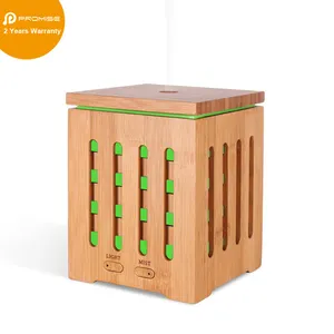 Home Item Bamboo Cover Cool Mist USB Ultrasonic Humidifier Diffuser Essential Oil