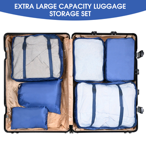 सुविधाजनक यात्रा सामान के लिए 6-टुकड़ा सेट यात्रा बैग क्यूब्स सामान आयोजक - Product Image 3