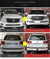 Kit de carrosserie pour lifting automobile pour Toyota Land Cruiser LC200 2008-2015, mise à niveau vers le look 2016-2020