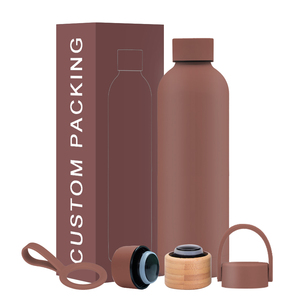 Modern Trendy Soft Touch Matte Coating Thermos <strong>Flask</strong> Water Bottle 500ml 750ml 1 Litre 1000 ml Sport Edelstahl Wasserflasche - Product Image 1